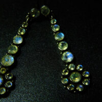 Blue Moonstone Silver Earrings