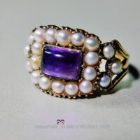 Amethyst Seed Pearl Antique Ring