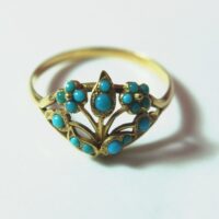Art Nouveau flower ring