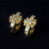 antique diamond hoop earrings