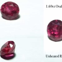 6 Unheated Ruby Loose Gems Natural