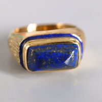 SIJS, lapis ring gold mens, handmade fine jewelry, medieval style gold rings, lapis lazuli gold ring, 22k gold mens ring, fine jewellery singapore, handmade jewellery singapore