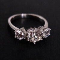 SIJS, diamond moonstone ring, three stone ring, bespoke engagement rings singapore, engagement rings singapore, diamond rings singapore