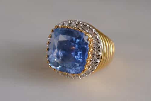 Sapphire Mens Ring Diamonds, cushion sapphire halo ring, mens ring singapore, blue sapphire ring mens, sapphire mens ring, SIJS