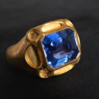 Mandala Ring Flower, emerald cut sapphire ring, sapphire mens ring, mens ring singapore, blue sapphire ring mens, jungian jewelry, bespoke fine jewellery singapore, SIJS